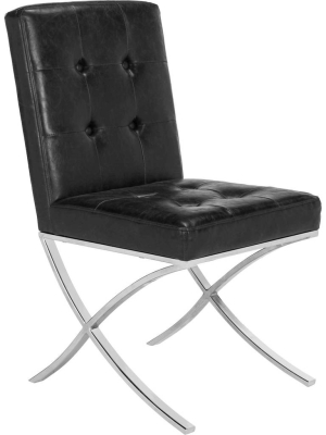 Wade Tufted Side Chair Black