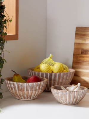 Wood Nesting Bowl Set