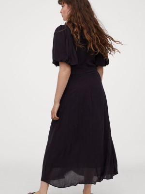 Puff-sleeved Dress