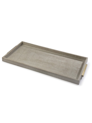 Rectangle Shagreen Boutique Tray In Various Colors