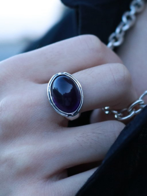 Amethyst Oval Ring