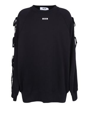 Msgm Tie Detailed Sweatshirt