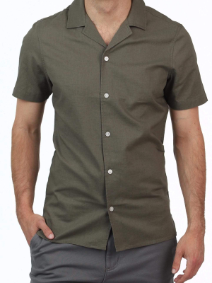 Canopy Green Open Collar Shirt