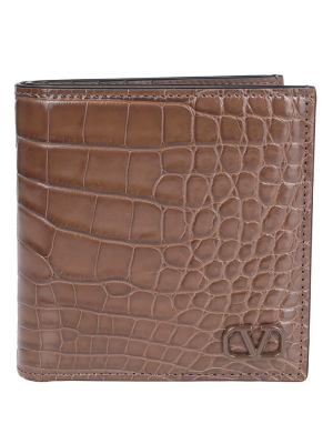 Valentino Vlogo Embossed Bi-fold Wallet