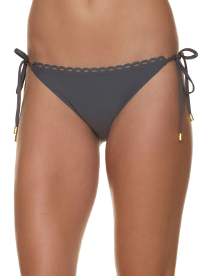 Scalloped String Bikini Bottom-mineral