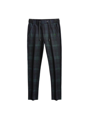 Pologize™ Plaid Patterned Straight Trousers