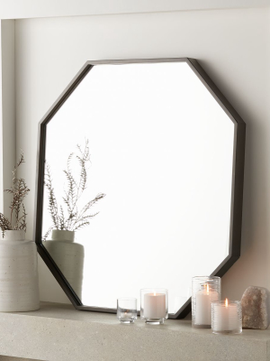 Octagon Grey Oak Wall Mirror