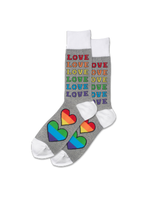 Men's Rainbow Love Crew Socks
