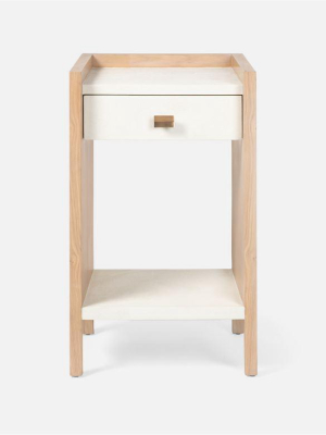 Kennedy Single Nightstand Pristine And Bleached Oak