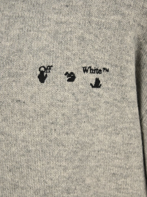 Off-white Embroidered Logo Turtleneck Jumper