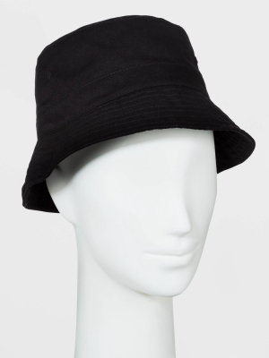 Women's Solid Bucket Hat - Wild Fable™ Black One Size