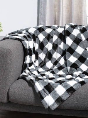 50"x60" Twice As Nice Reversible Plaid Faux Throw - Sure Fit