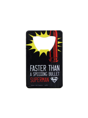 Adventure Trading Inc Dc Comics Superman Pop Art Credit Card Bottle Opener