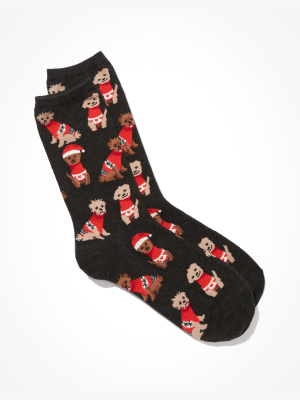 Ae Puppy Sweater Crew Sock