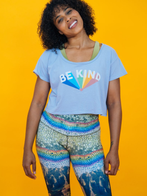 Be Kind Crop Tee-lavender