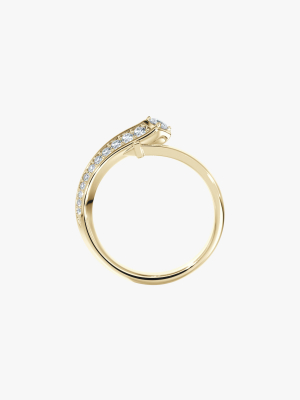 Pavé Diamond Bypass Ring