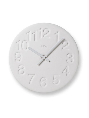 Earth Wall Clock In White