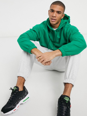 Asos Design Oversized Polar Fleece Hoodie In Bright Green