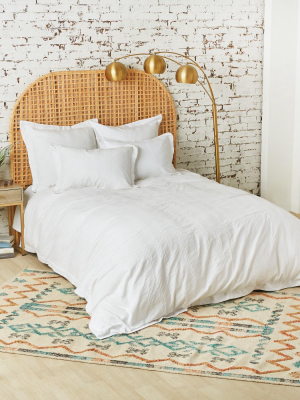 Carol & Frank Keller White Queen Duvet Cover