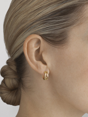 Gold Fusion Hoop Earrings