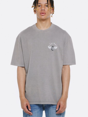 Midway Heavy Oversized Tee Washed Smoke Grey