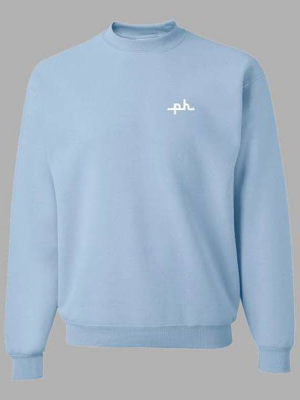 Ph By The Phluid Project Gender Inclusive Crew Neck Sweatshirt - Light Blue