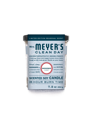 Mrs. Meyer's Clean Day Snow Drop Large Jar Candle - 7.2oz