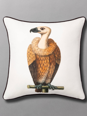 18" Scary Scavenger Vulture Print Throw Pillow - John Derian For Threshold™