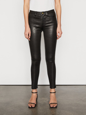 Leather Le High Skinny -- Washed Black