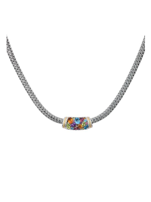 Effy 925 Sterling Silver & 18k Gold Multi Gemstone Necklace, 4.20 Tcw