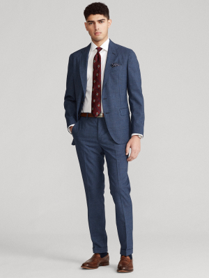 Glen Plaid Wool Suit Trouser