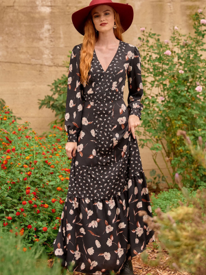 A Day Around The Cottage Maxi Dress