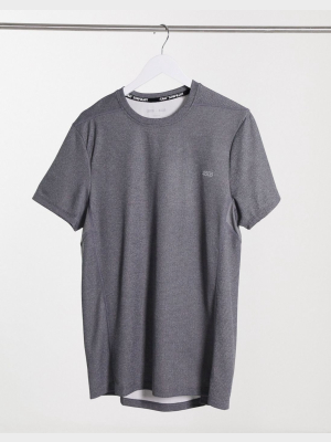 Asos 4505 Icon Training T-shirt With Quick Dry In Grey Marl