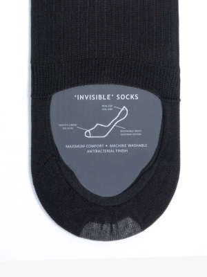 Invisible Cotton Black Socks