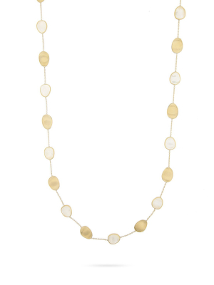 Marco Bicego® Lunaria Collection 18k Yellow Gold White Mother Of Pearl Long Necklace