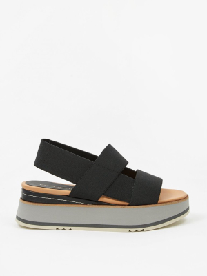 Paloma Barcelo Trinidad Elastic Platform Sandal - Black