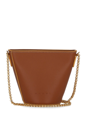 Marni Logo Debossed Crossbody Bag