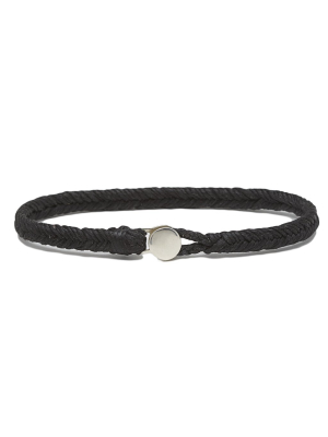 Classic Fishtail Button Bracelet In Black