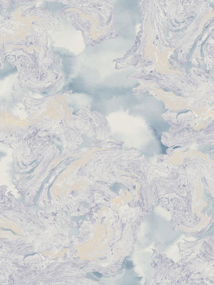 Satellite Wallpaper In Grey, Blue, And Cream From The Transition Collection By Mayflower