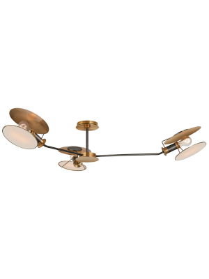 Osiris Large Asymmetric Semi-flush Mount In Various Colors