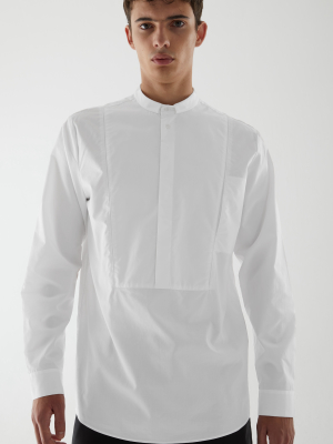 Cotton Tunic-style Bib Shirt