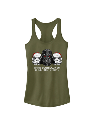 Junior's Star Wars Christmas Empire Lack Of Cheer Racerback Tank Top