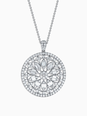 Effy Pave Classica 14k White Gold Diamond Pendant, 2.80 Tcw