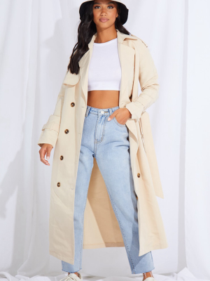 Petite Stone Oversized Trench Coat