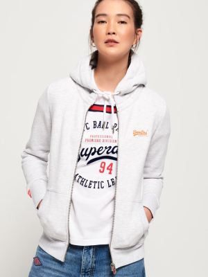 Orange Label Zip Hoodie