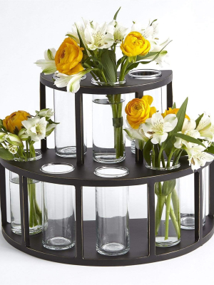 Global Views 2 Tier Tube Flower Holder