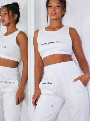 Prettylittlething Petite White Cropped...