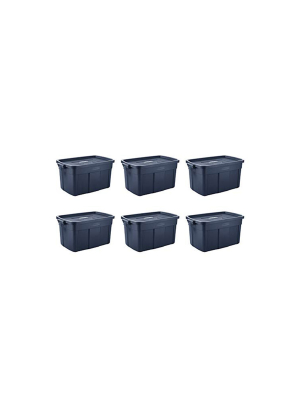 Rubbermaid Roughneck 31 Gallon Rugged Stackable Storage Tote Container (6 Pack)