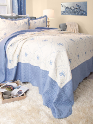 Brianna Embroidered Quilt Set - Yorkshire Home®