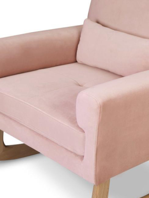 Sleepytime Rocker In Velvet - Blush Pink